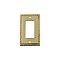 Solid Brass Egg & Dart Switchplate - Unlacquered Polished Brass - Single GFCI