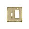 Solid Brass Egg & Dart Switchplate - Unlacquered Polished Brass - GFCI/Toggle