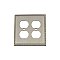 Solid Brass Egg & Dart Switchplate - Satin Nickel - Double Duplex