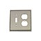 Solid Brass Egg & Dart Switchplate - Satin Nickel - Duplex/Toggle