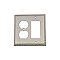 Solid Brass Egg & Dart Switchplate - Satin Nickel - Duplex/GFCI
