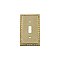 Solid Brass Egg & Dart Switchplate - Polished Brass - Single Toggle