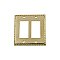 Solid Brass Egg & Dart Switchplate - Polished Brass - Double GFCI