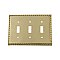 Solid Brass Egg & Dart Switchplate - Unlacquered Polished Brass - Triple Toggle