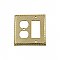 Solid Brass Egg & Dart Switchplate - Polished Brass - Duplex/GFCI