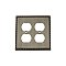Solid Brass Egg & Dart Switchplate - Antique Pewter - Double Duplex