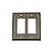Solid Brass Egg & Dart Switchplate - Antique Pewter - Double GFCI