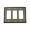 Solid Brass Egg & Dart Switchplate - Antique Pewter - Triple GFCI
