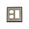 Solid Brass Egg & Dart Switchplate - Antique Pewter - Duplex/GFCI