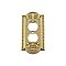 Solid Brass Meadows Switchplate - Unlacquered Polished Brass - Single Duplex
