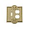 Solid Brass Meadows Switchplate - Unlacquered Polished Brass - Duplex/Toggle