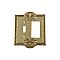 Solid Brass Meadows Switchplate - Unlacquered Polished Brass - GFCI/Toggle