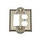 Solid Brass Meadows Switchplate - Satin Nickel - Duplex/GFCI
