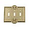 Solid Brass Meadows Switchplate - Unlacquered Polished Brass - Triple Toggle