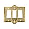 Solid Brass Meadows Switchplate - Unlacquered Polished Brass - Triple GFCI