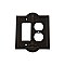 Solid Brass Meadows Switchplate - Timeless Bronze - Duplex/GFCI