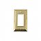 Solid Brass Deco Switchplate - Unlacquered Polished Brass - Single GFCI
