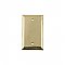Solid Brass Deco Switchplate - Unlacquered Polished Brass - Single Blank