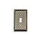 Solid Brass Deco Switchplate - Antique Pewter - Single Toggle