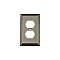 Solid Brass Deco Switchplate - Antique Pewter - Single Duplex