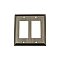 Solid Brass Deco Switchplate - Antique Pewter - Double GFCI