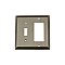 Solid Brass Deco Switchplate - Antique Pewter - GFCI/Toggle