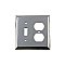 Solid Brass Deco Switchplate - Bright Chrome - Duplex/Toggle