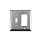Solid Brass Deco Switchplate - Bright Chrome - GFCI/Toggle