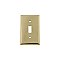 Solid Brass New York Switchplate - Unlacquered Polished Brass - Single Toggle