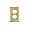 Solid Brass New York Switchplate - Unlacquered Polished Brass - Single Duplex