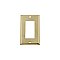 Solid Brass New York Switchplate - Unlacquered Polished Brass - Single GFCI
