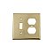 Solid Brass New York Switchplate - Unlacquered Polished Brass - Duplex/Toggle