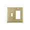 Solid Brass New York Switchplate - Unlacquered Polished Brass - GFCI/Toggle