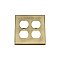 Solid Brass New York Switchplate - Antique Brass - Double Duplex
