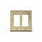 Solid Brass New York Switchplate - Antique Brass - Double GFCI