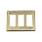 Solid Brass New York Switchplate - Antique Brass - Triple GFCI