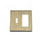 Solid Brass New York Switchplate - Antique Brass - GFCI/Toggle