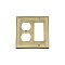 Solid Brass New York Switchplate - Antique Brass - Duplex/GFCI