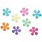 InterDesign Floral Plastic Non-Slip Safety Tub Treadz for Shower, Bathtub, 4" x 4" - Set of 8 - Multi-Colored