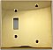 Polished Forged Unlacquered Brass Single Toggle/Single Blank Switchplate