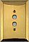 Jumbo Oversized Unlacquered Brass Stamped Single Pushbutton Switchplate / Cover Plate