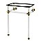 Kingston Brass Templeton 24-Inch x 20-3/8-Inch x 33-1/4-Inch Acrylic Console Sink Legs - Brushed Brass