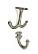 Antique Set of Two Pot Metal Hooks