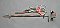 Antique Polychrome Decorative Swing-Arm Curtain Rod with Bracket - Circa 1920