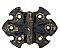 Antique Pair of Decorative Butterfly Hinges - 2-7/8" x 2"
