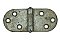 Antique Set of Three Nickel Cabinet Hinges 3-3/8" x 1-3/8"