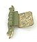 Antique JB Hardware Cabinet Hinge in Brass with Avocado Green - Sold Each