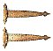 Antique Amerock Hammered Copper Strap Hinge Pair