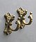 Pair of Antique Cast Bronze Belgian Drapery or Curtain Tiebacks - Circa 1890