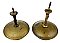 Pair of Colonial Revival Wrought Brass Curtain Tiebacks - Circa 1920